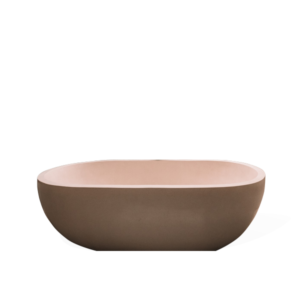 Rooms cream ceramic oval bathtub